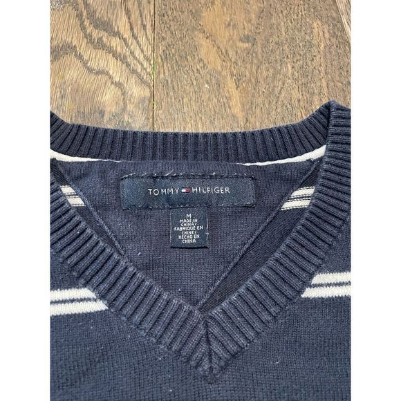 Tommy Hilfiger Striped V-Neck Pullover - Picture 3 of 4